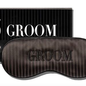 New Slip Groom Pure Silk Sleep Mask Black.